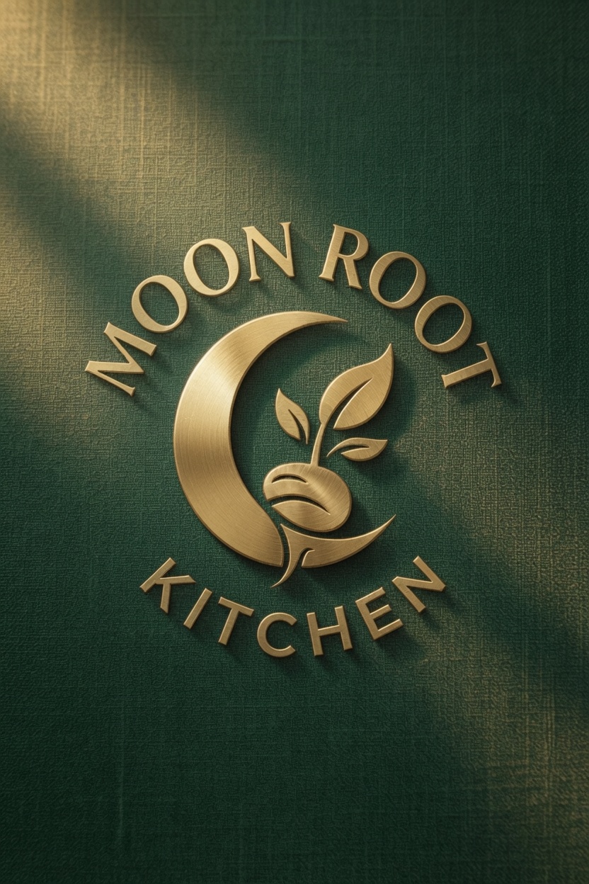 Moon Root Kitchen gold emblem